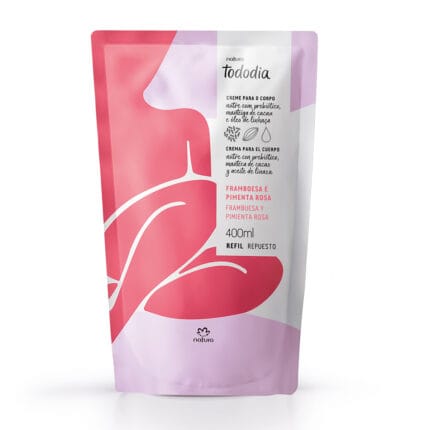 Repuesto crema nutritiva corporal Tododia frambuesa y pimienta rosa